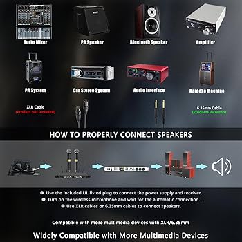 Amazon.com: Kaschun Professional Wireless Microphone System